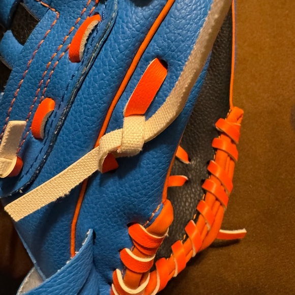 NWOT Youth  Baseball Softball Tball Glove Orange and Blue # BYBG21 - Picture 4 of 7